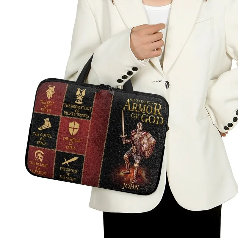 Christianartbag Laptop Bag, Put On The Full Armor Of God Laptop Bag, Personalized Laptop Bag, Laptop Bag, CABLTB03180823.