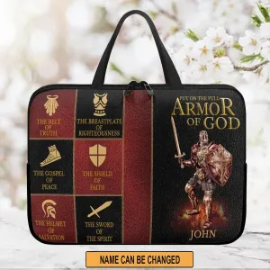 Christianartbag Laptop Bag, Put On The Full Armor Of God Laptop Bag, Personalized Laptop Bag, Laptop Bag, CABLTB03180823.
