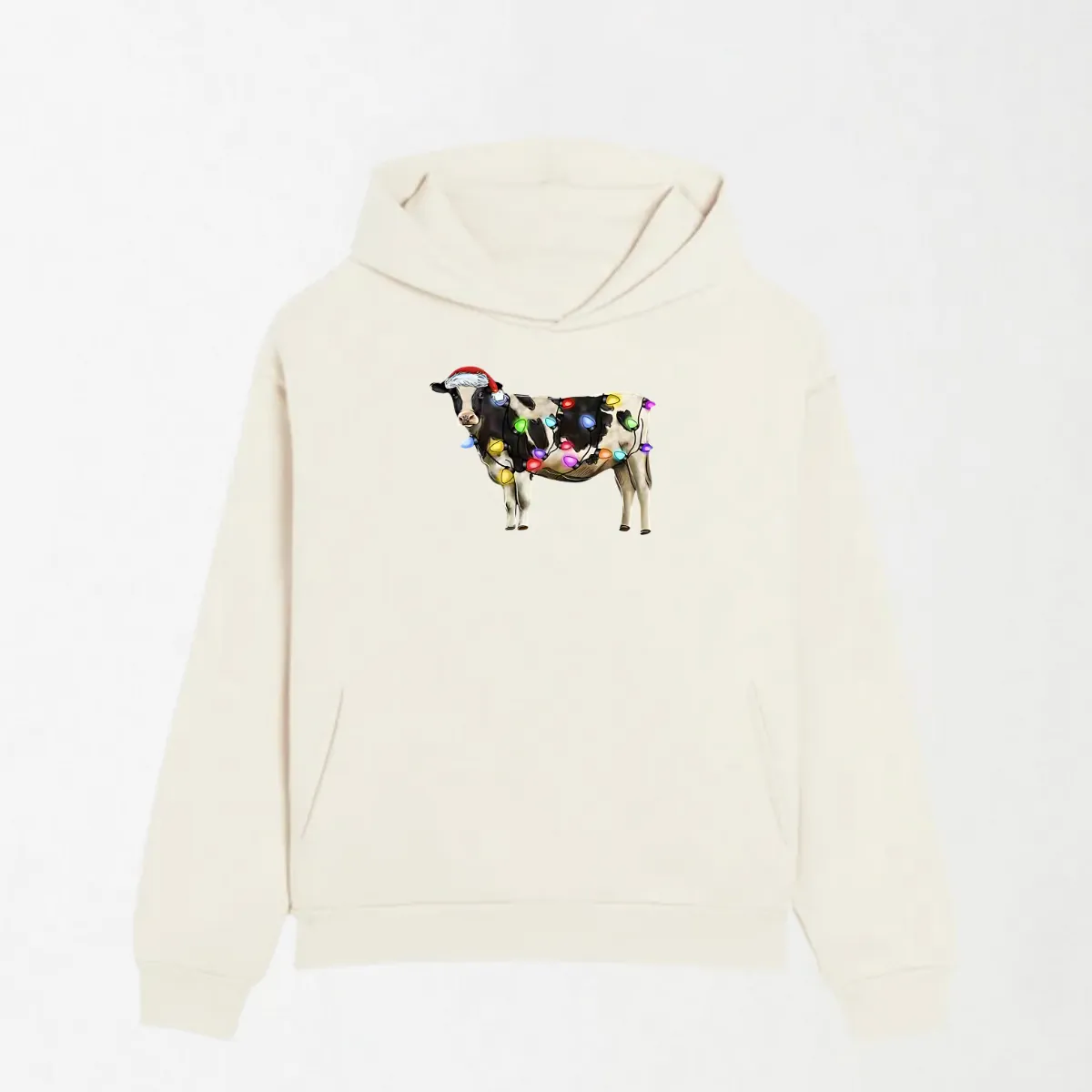 Christmas Cow - Graphic Hoodie