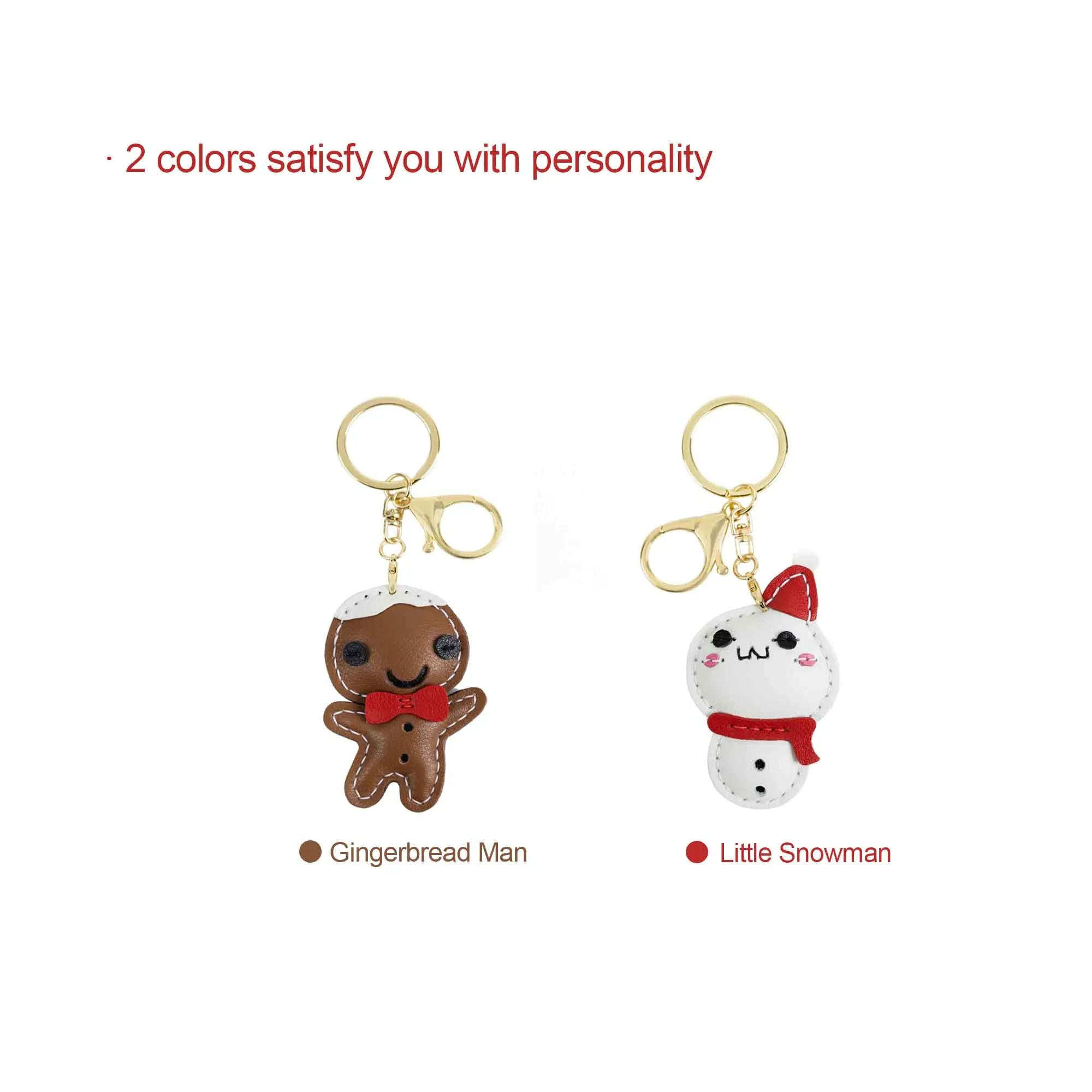 Christmas Little Snowman  Leather Keychain Kit