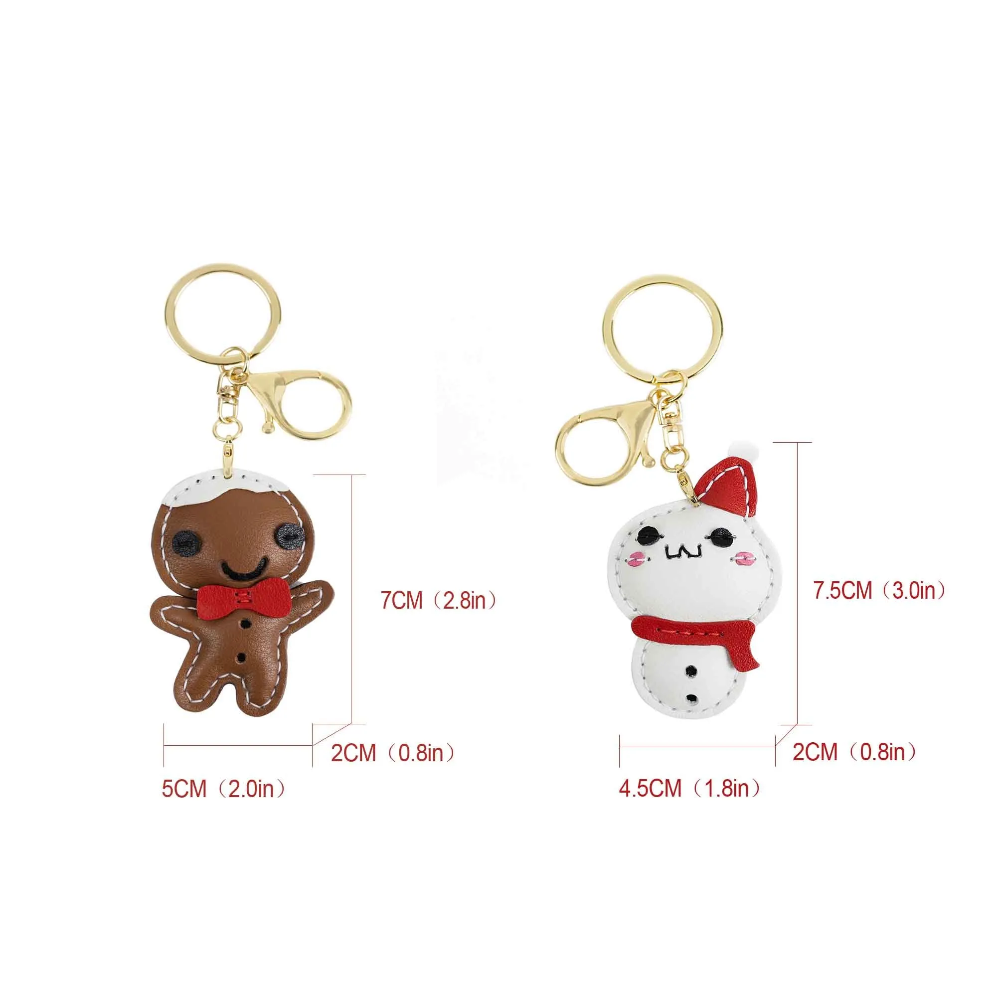Christmas Little Snowman  Leather Keychain Kit