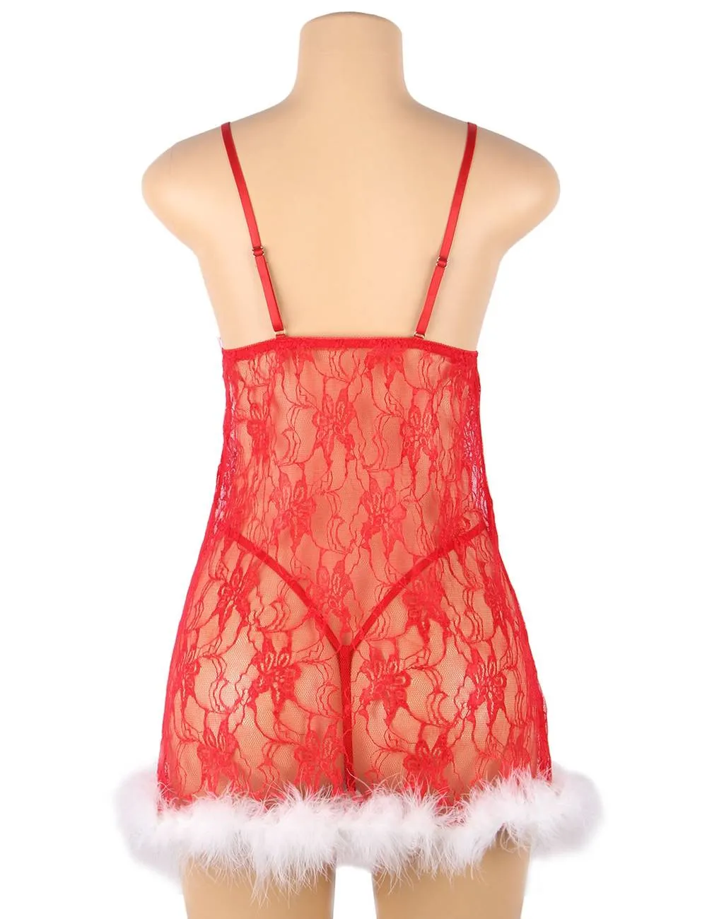 Christmas Soft Lace Plush Decoration Babydoll