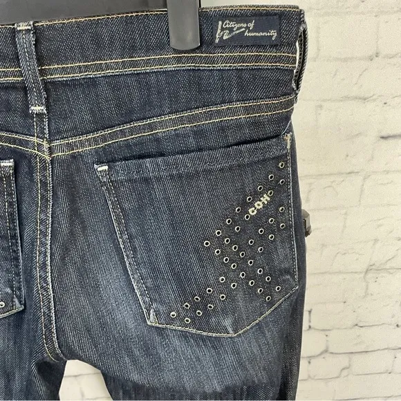 Citizens Of Humanity Women Grommet Electric Guitar Stretch Bootcut Jean Sz 26 N2
