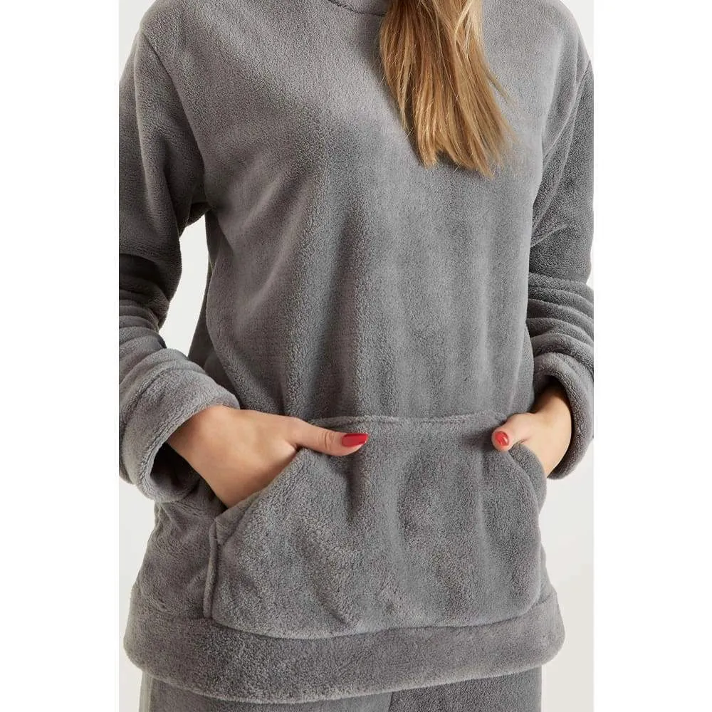 CityComfort Pyjamas Set for Women and Teens Fleece Hooded Long PJs Warm Loungewear Fluffy Nightwear Soft Cosy Sleepwear Gifts for Her