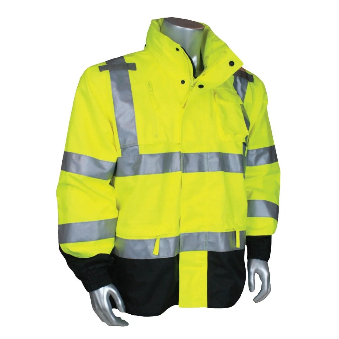 Class 3 Rip Stop Rain Jacket - Lime - XL