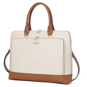 CLUCI Leather Briefcase for Women 15.6 Inch Laptop Business Computer Ladies Stylish Work Handbags Shoulder Bag