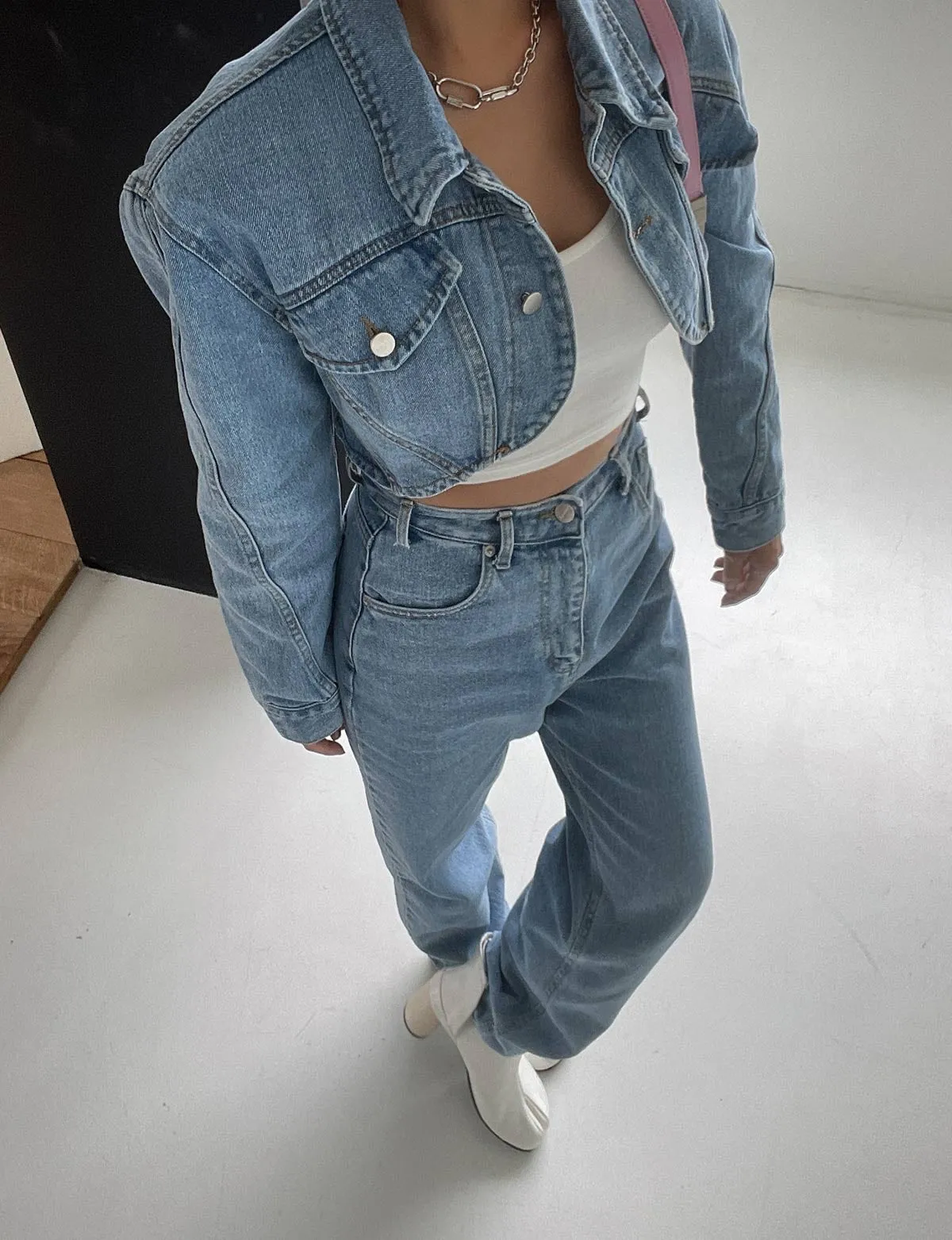 Cool Gal Cropped Denim Jacket