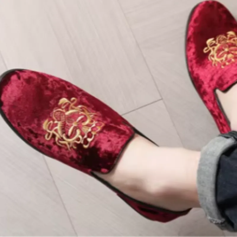 Cortina | Men's Luxury Suede Leather Loafers - Designer Embroidered Oxford Footwear