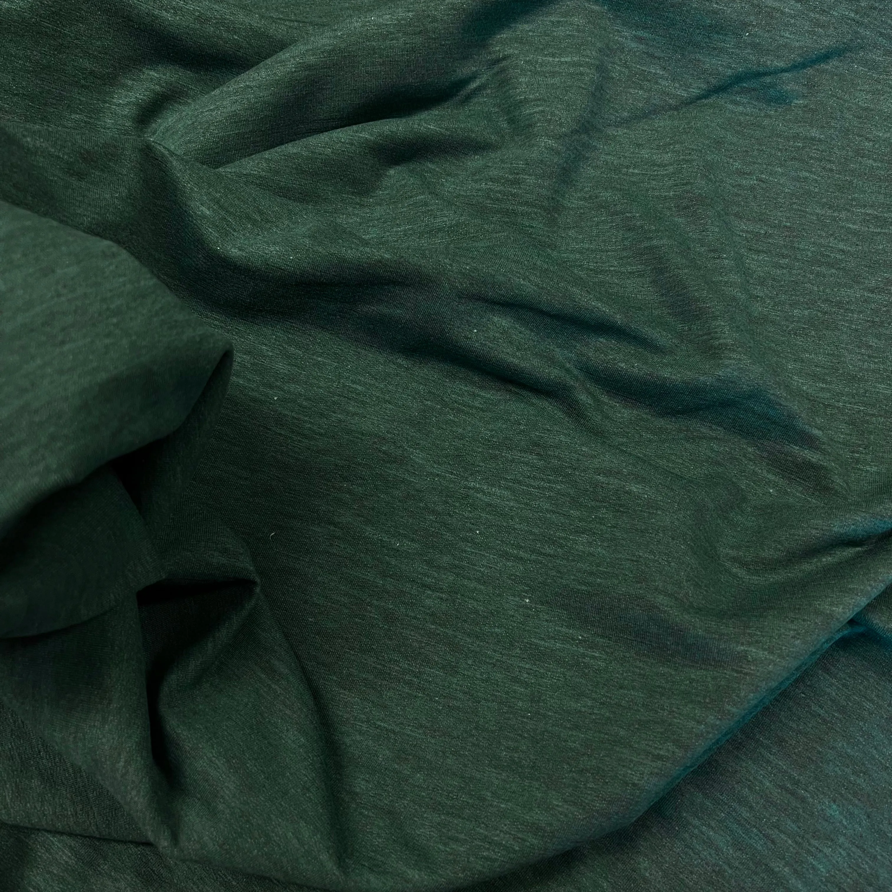 Cosy Melange Sweatshirting - Bottle Green