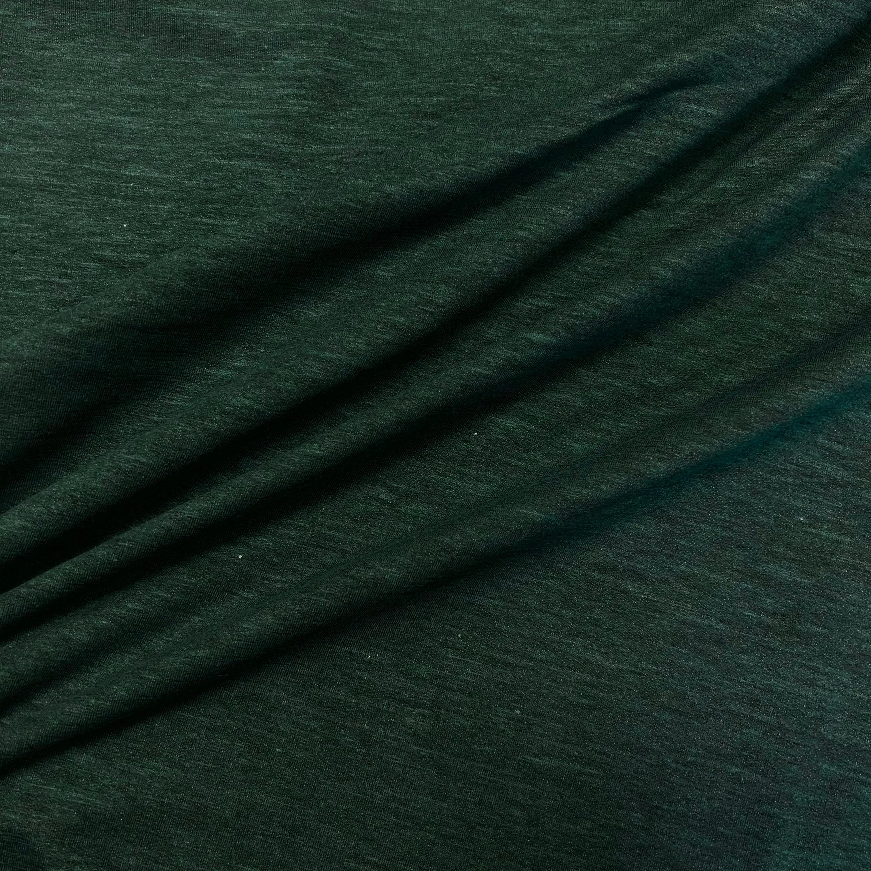 Cosy Melange Sweatshirting - Bottle Green