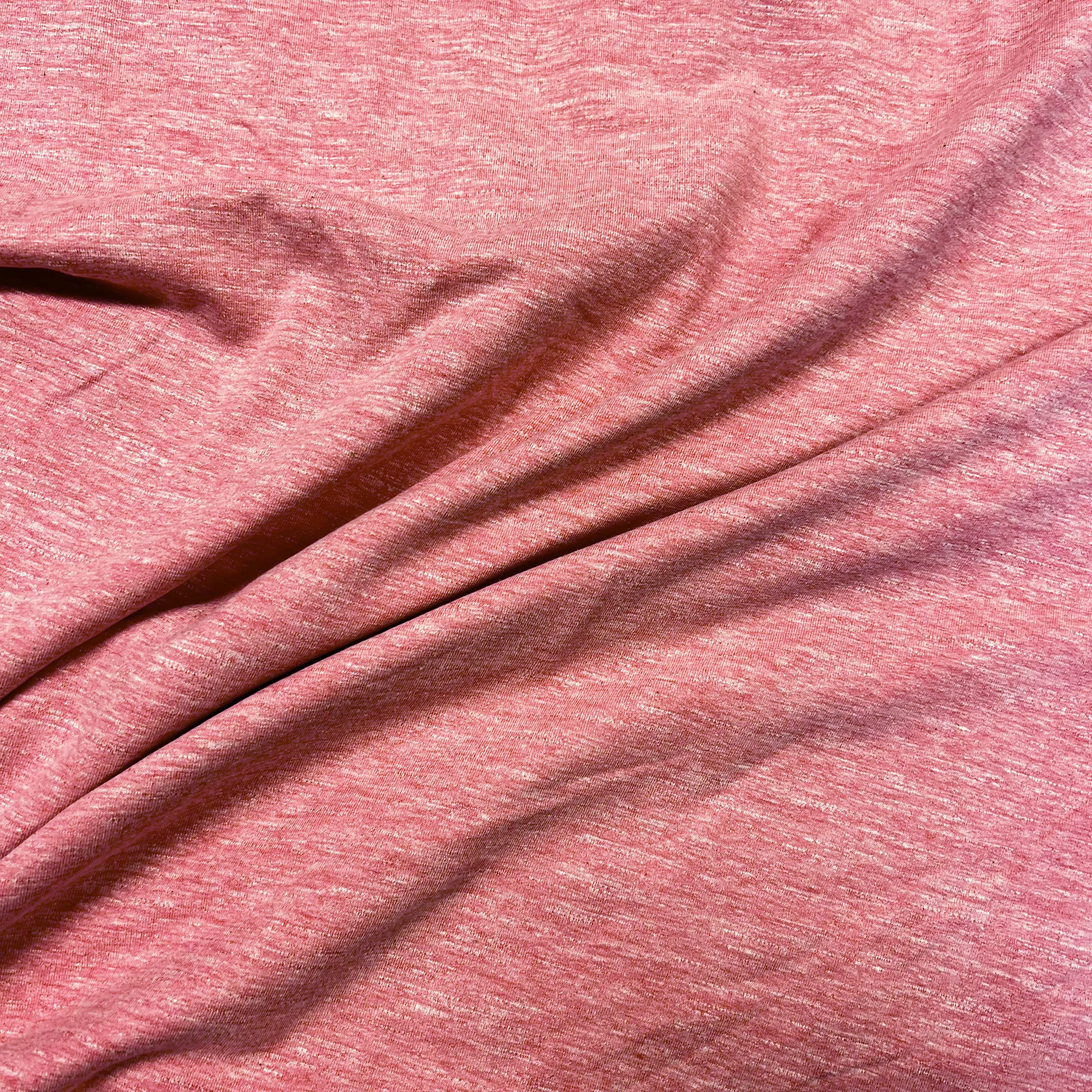 Cosy Melange Sweatshirting - Rose