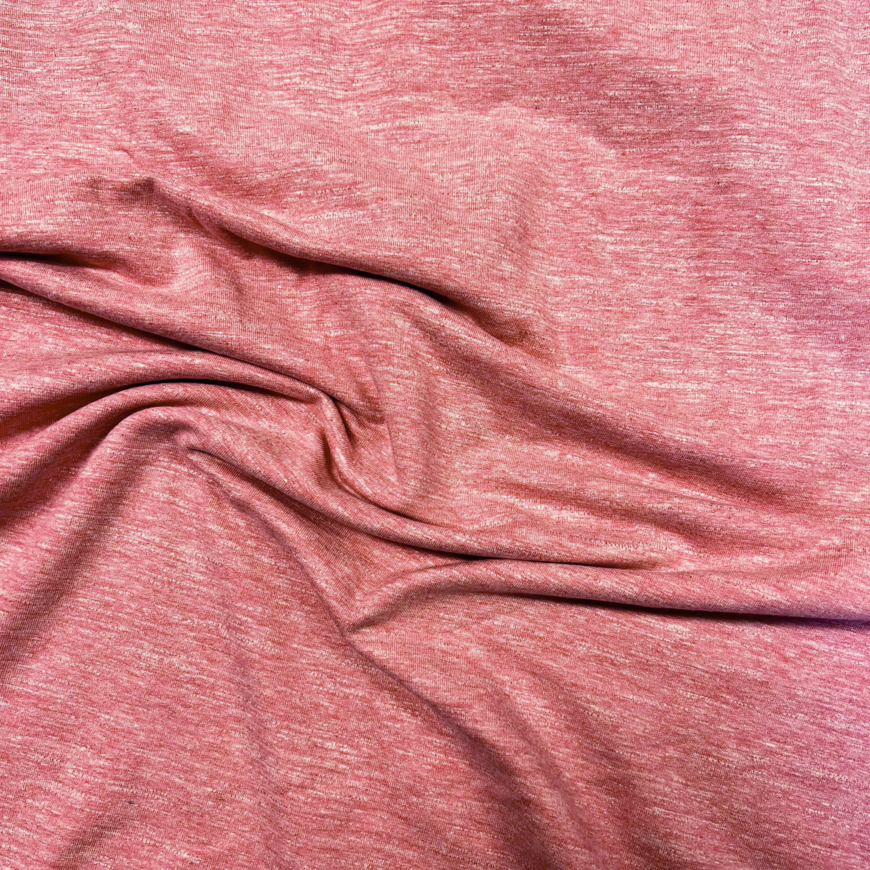 Cosy Melange Sweatshirting - Rose
