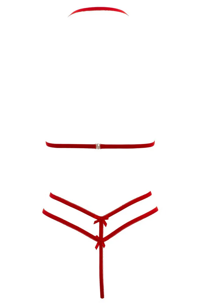 Cottelli Lingerie Lace Set Red