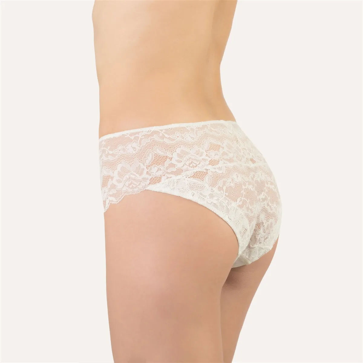 Cotton Club Giulia Bikini Brief - Ivory & Nude