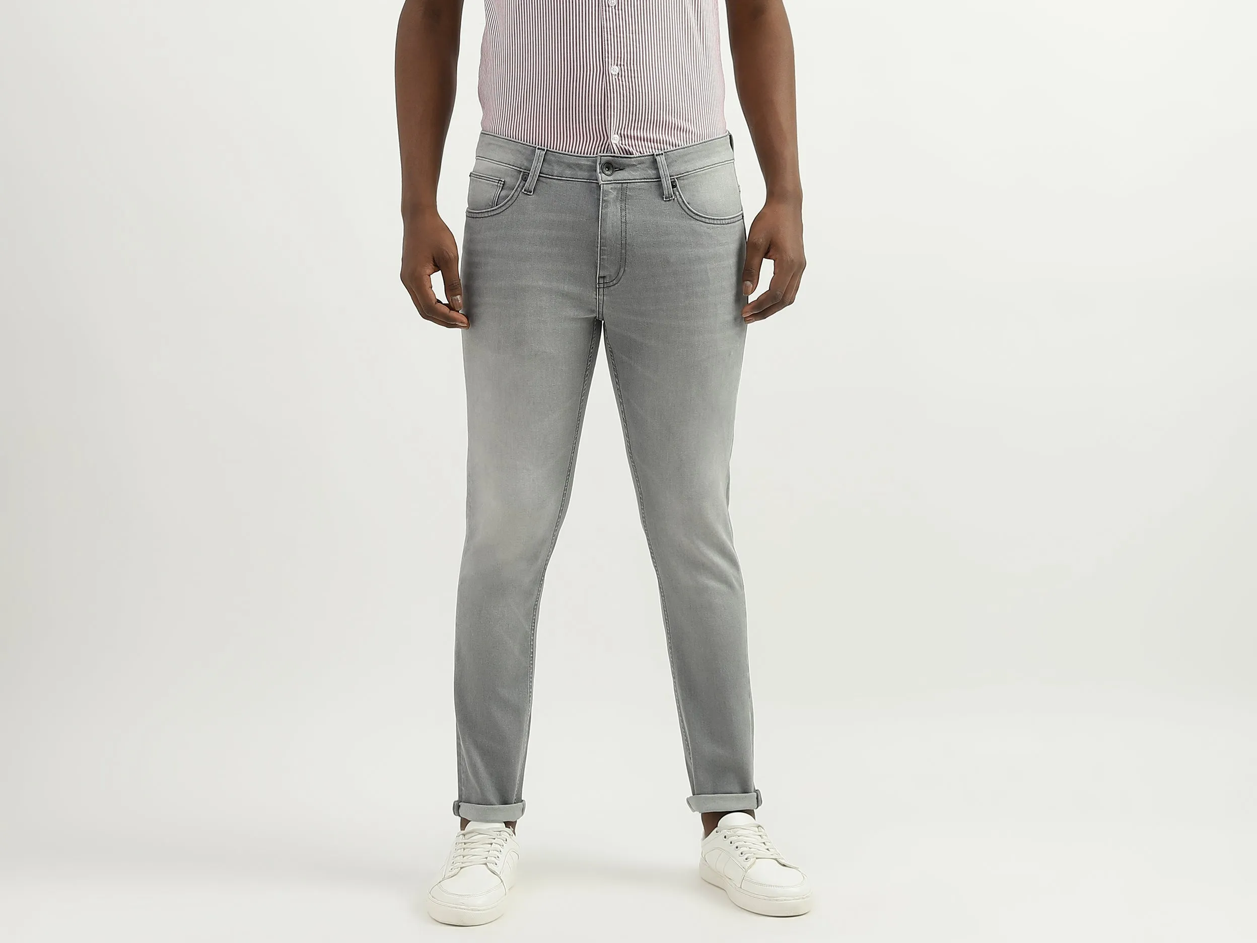 Cotton Solid Skinny Fit Mens Jeans