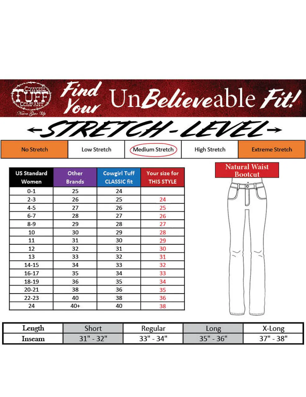 Cowgirl Tuff  Red Roan Jeans