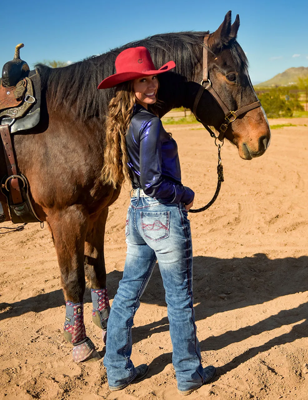 Cowgirl Tuff  Red Roan Jeans