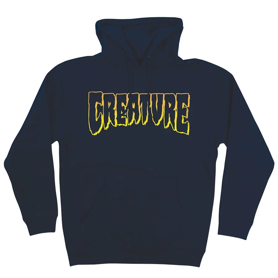 Creature - Logo Outline Mens Hoodie Navy