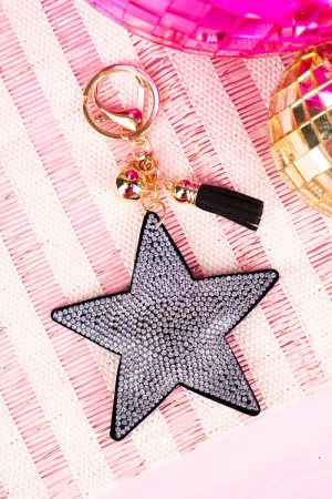 Crystal Encrusted Star Keychain