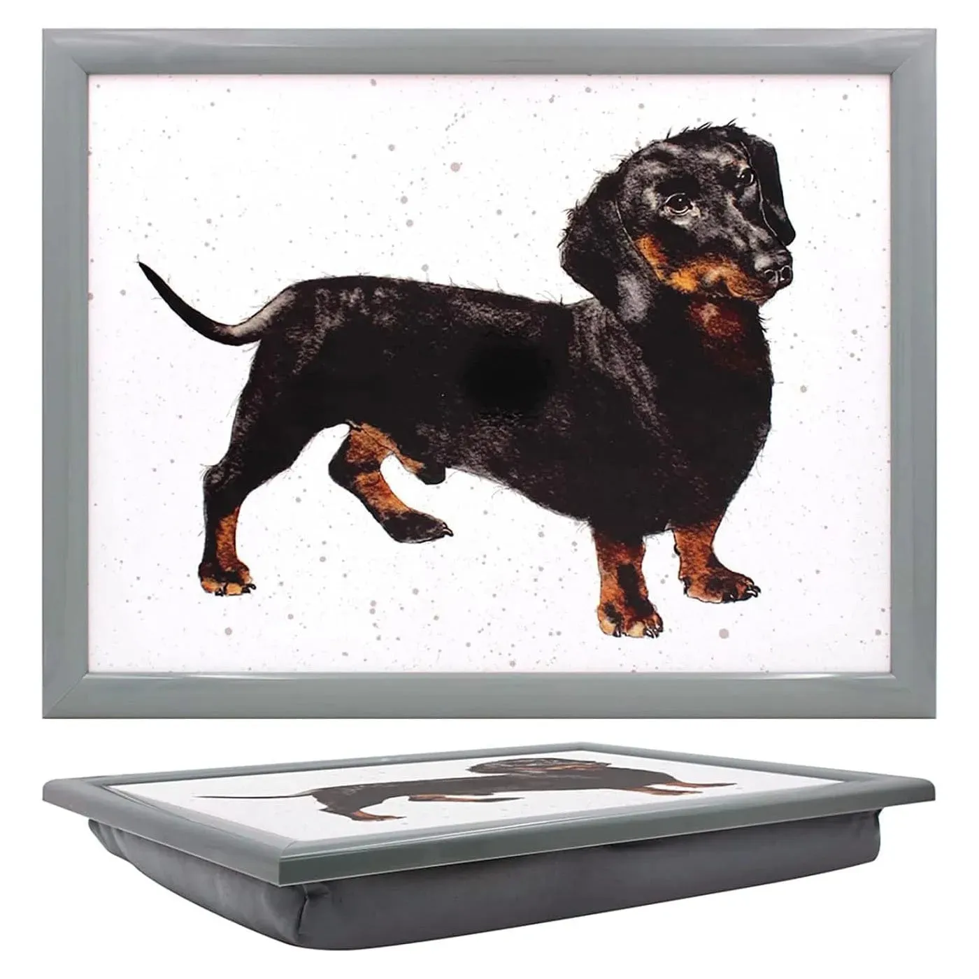 Cushioned Lap Tray with Padded Beanbag Base | Choice of Cockapoo, Dachshund or Yorkshire Terrier
