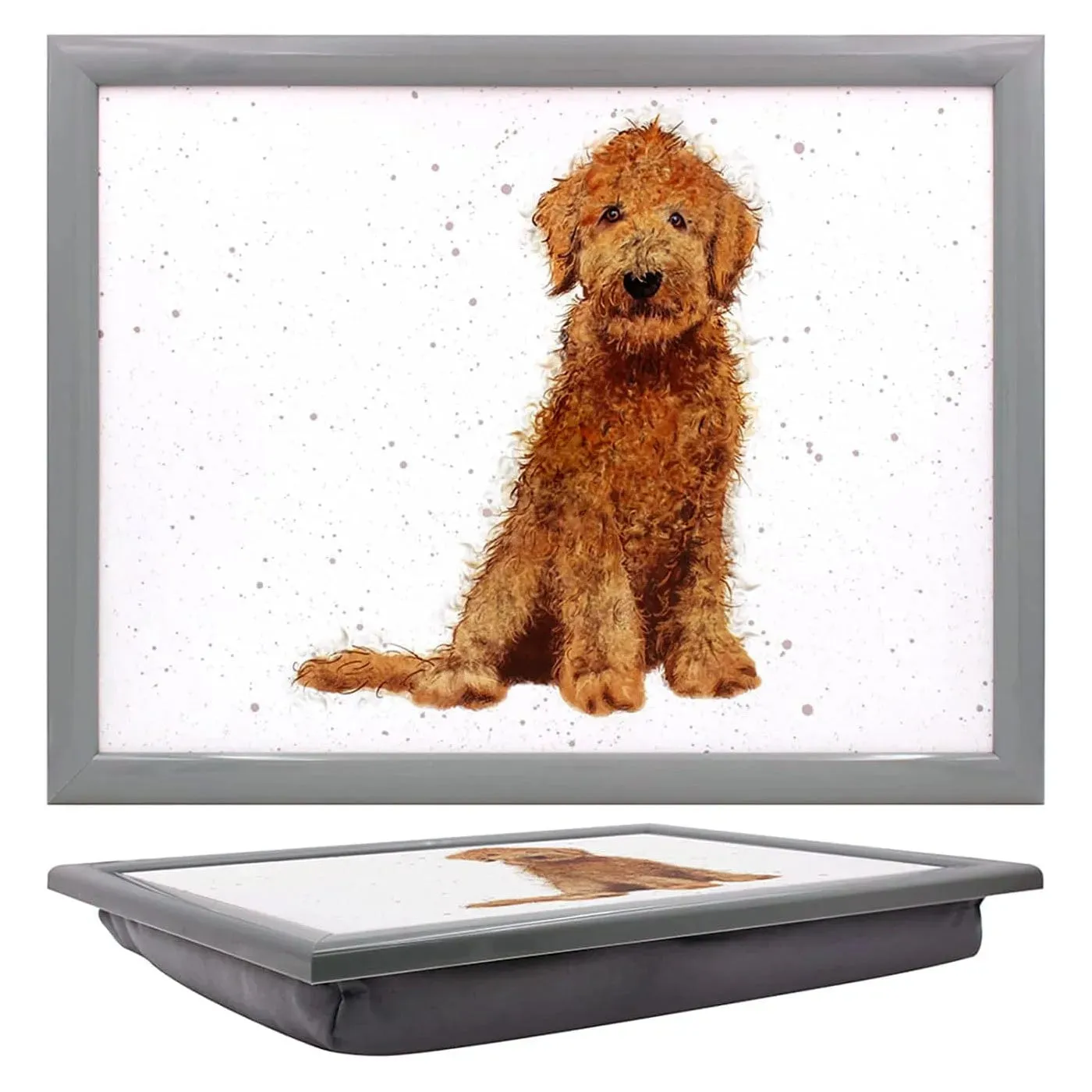 Cushioned Lap Tray with Padded Beanbag Base | Choice of Cockapoo, Dachshund or Yorkshire Terrier