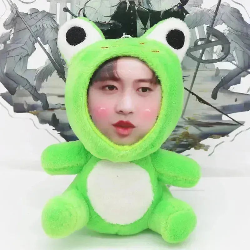 Custom 3D Plush Face Doll Keychain with Voice Recording
