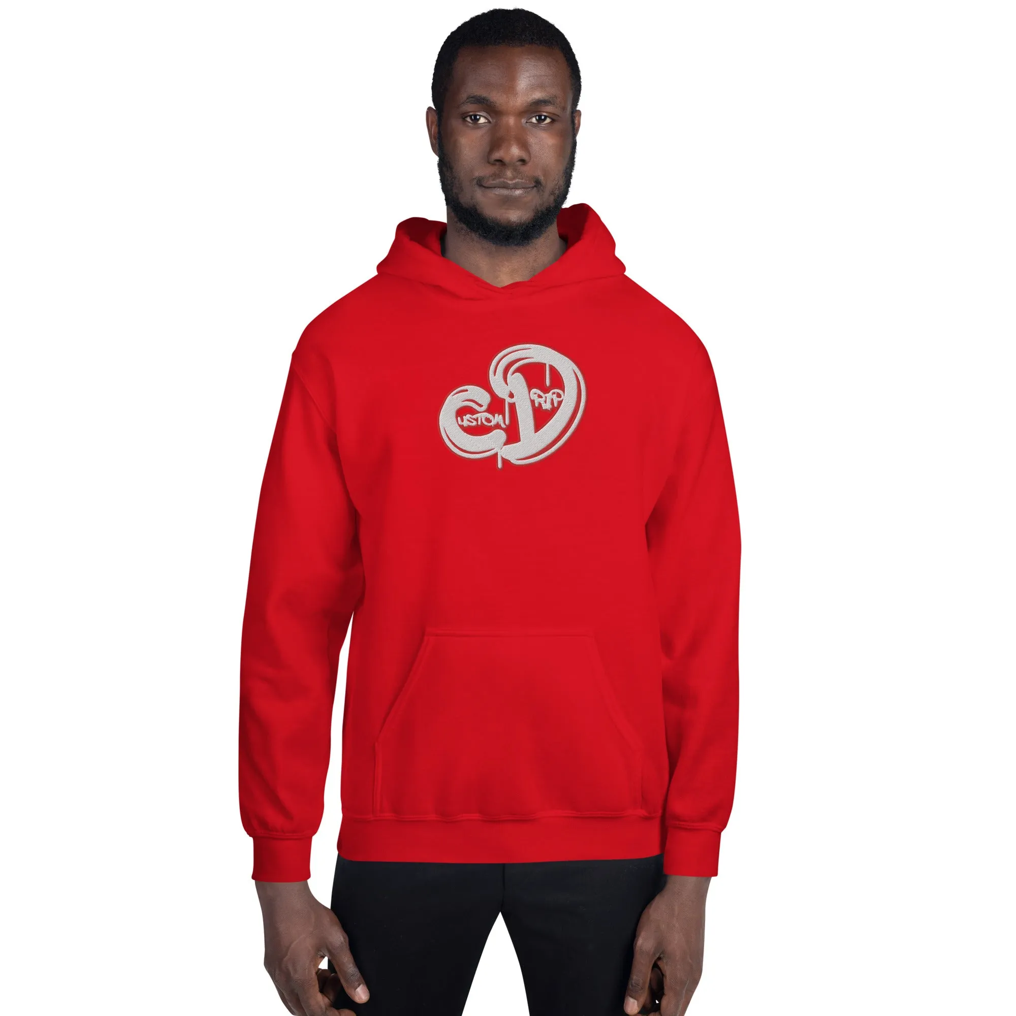Custom Drips Red & white logo Unisex Hoodie