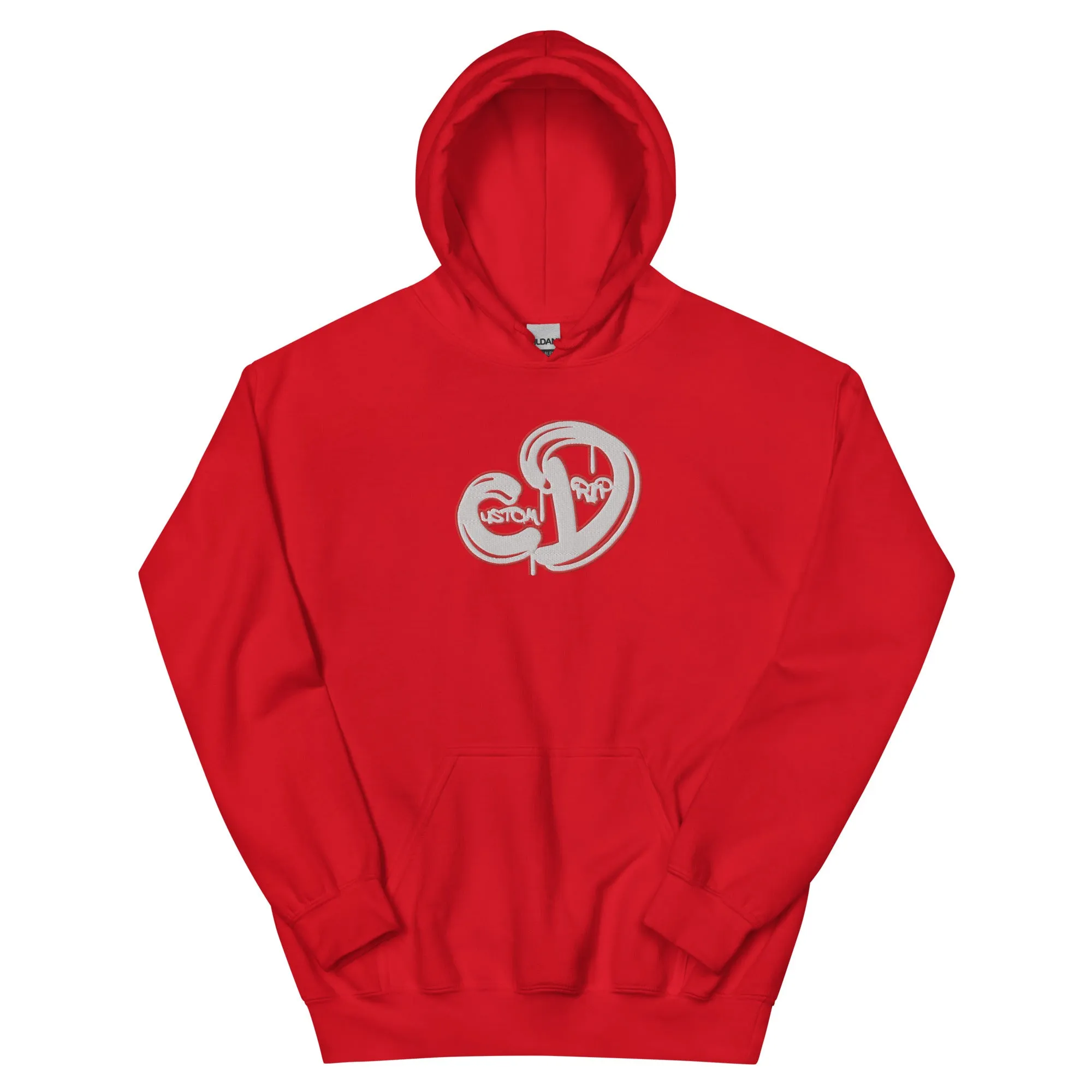 Custom Drips Red & white logo Unisex Hoodie