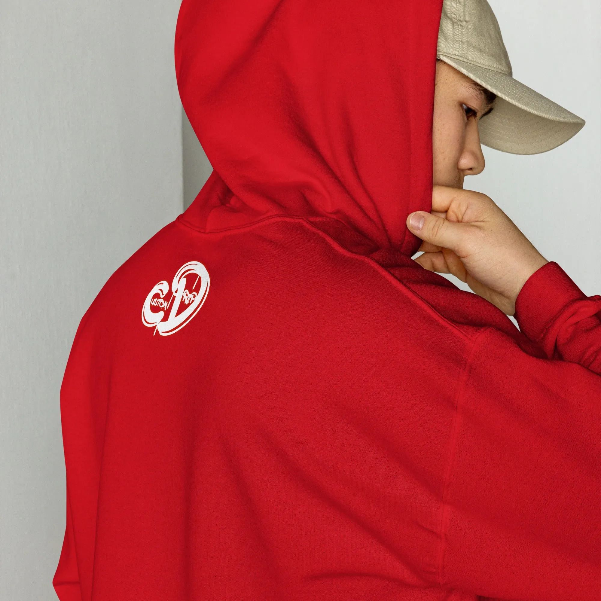 Custom Drips Red & white logo Unisex Hoodie