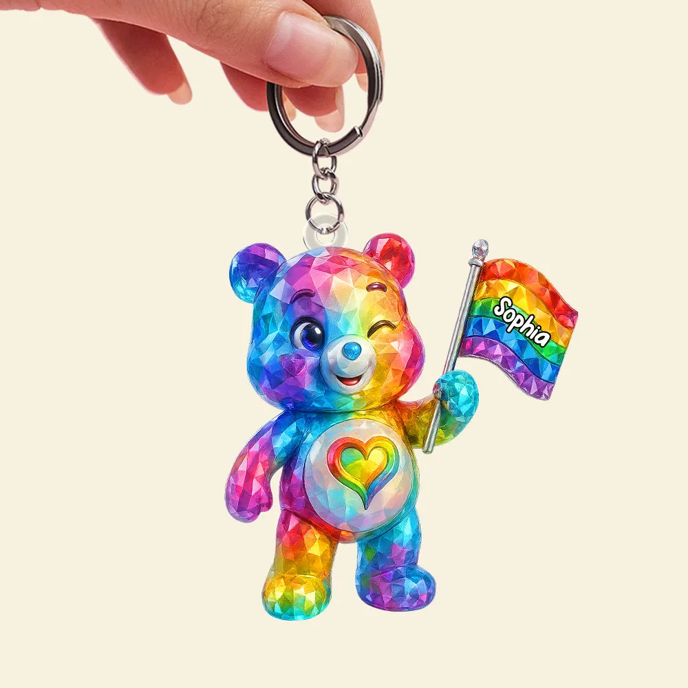 Cute Bear LGBT Keychain - Personalized Gifts For LGBT 05hutn290525