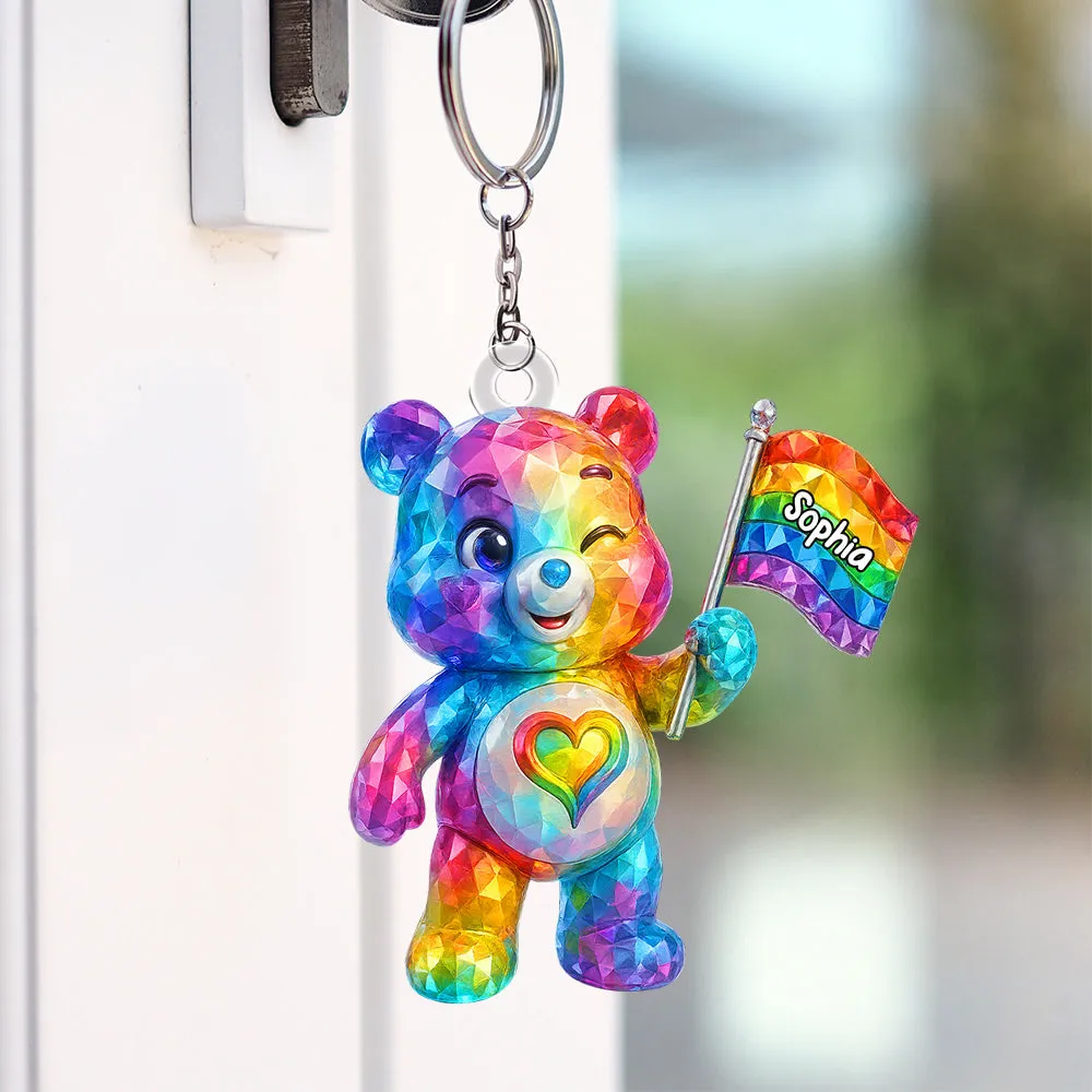 Cute Bear LGBT Keychain - Personalized Gifts For LGBT 05hutn290525