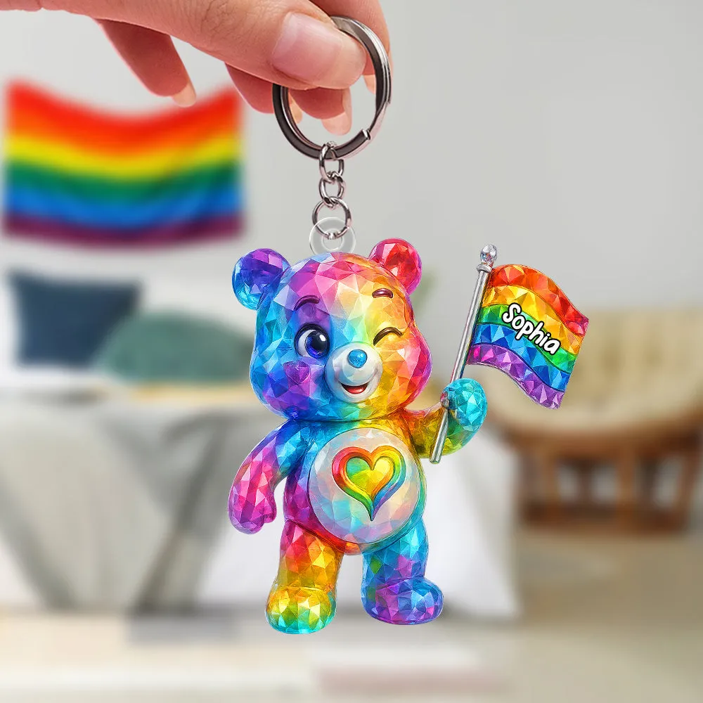 Cute Bear LGBT Keychain - Personalized Gifts For LGBT 05hutn290525