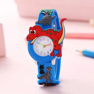 Cute Dinosaur Watch for Kids - Tyrannosaurus Rex Cartoon Design