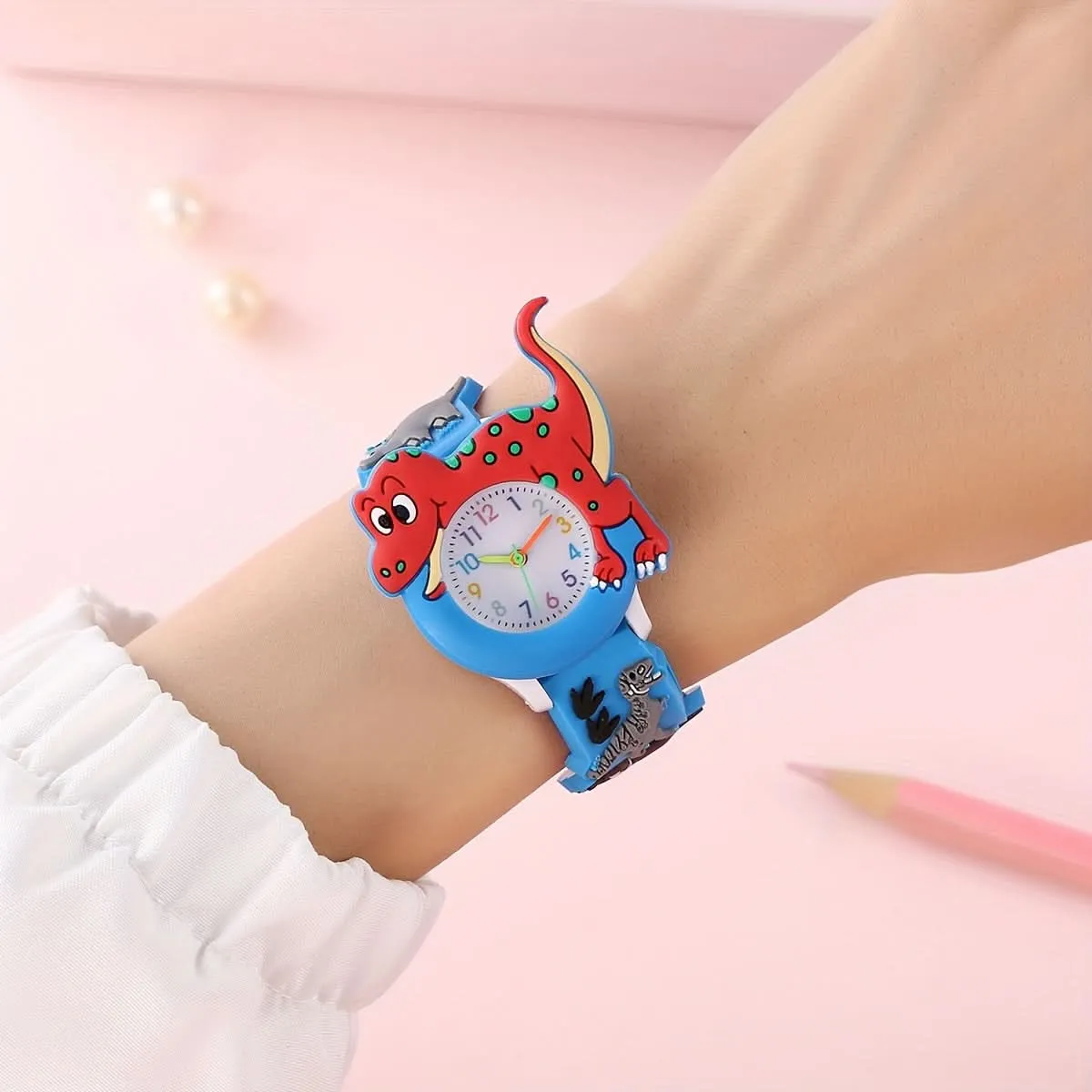 Cute Dinosaur Watch for Kids - Tyrannosaurus Rex Cartoon Design