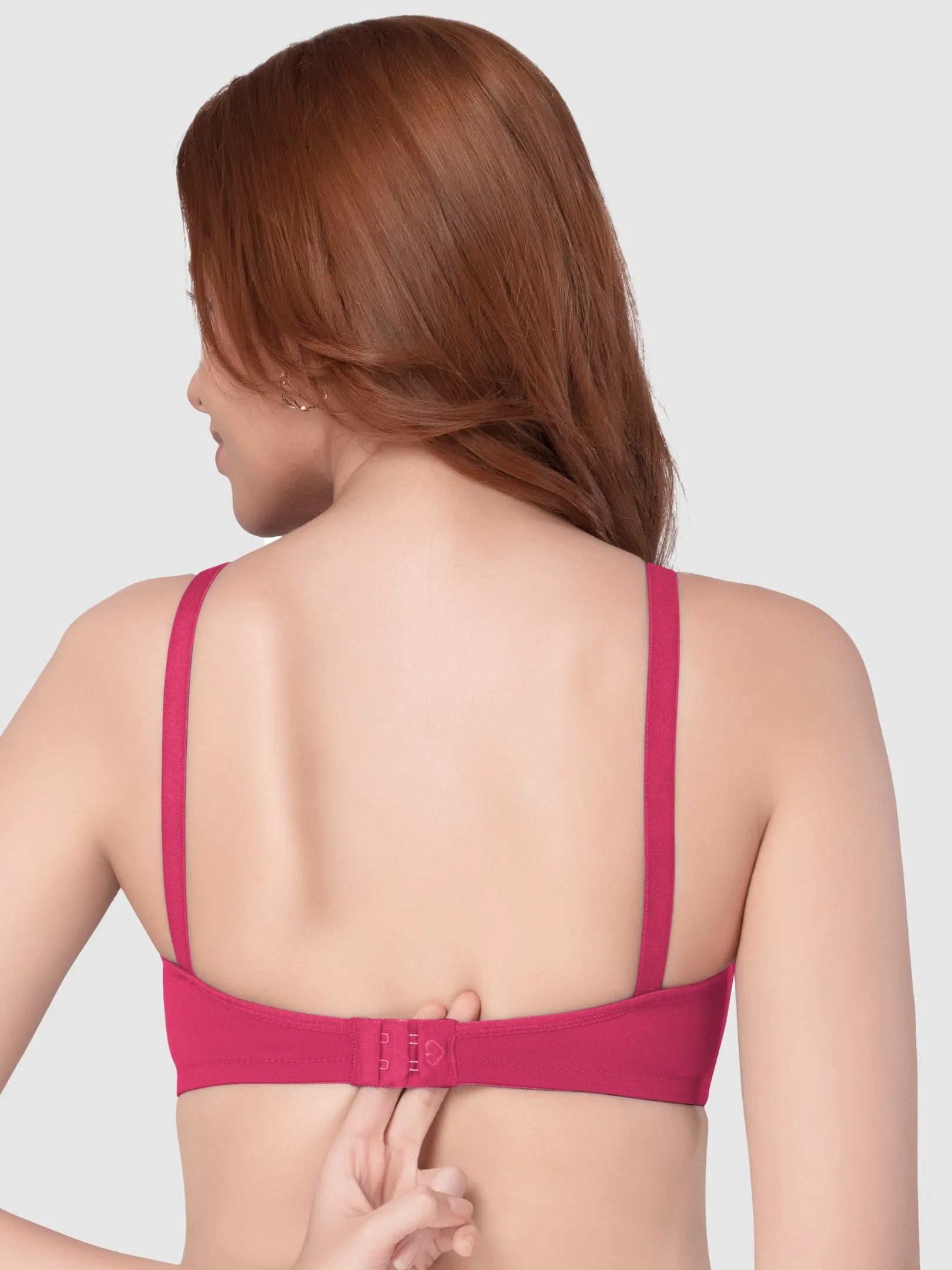Daisy Dee Dusty maroon Non Padded Non-Wired Full Coverage T-Shirt Bra - NSNA-Dusty Maroon
