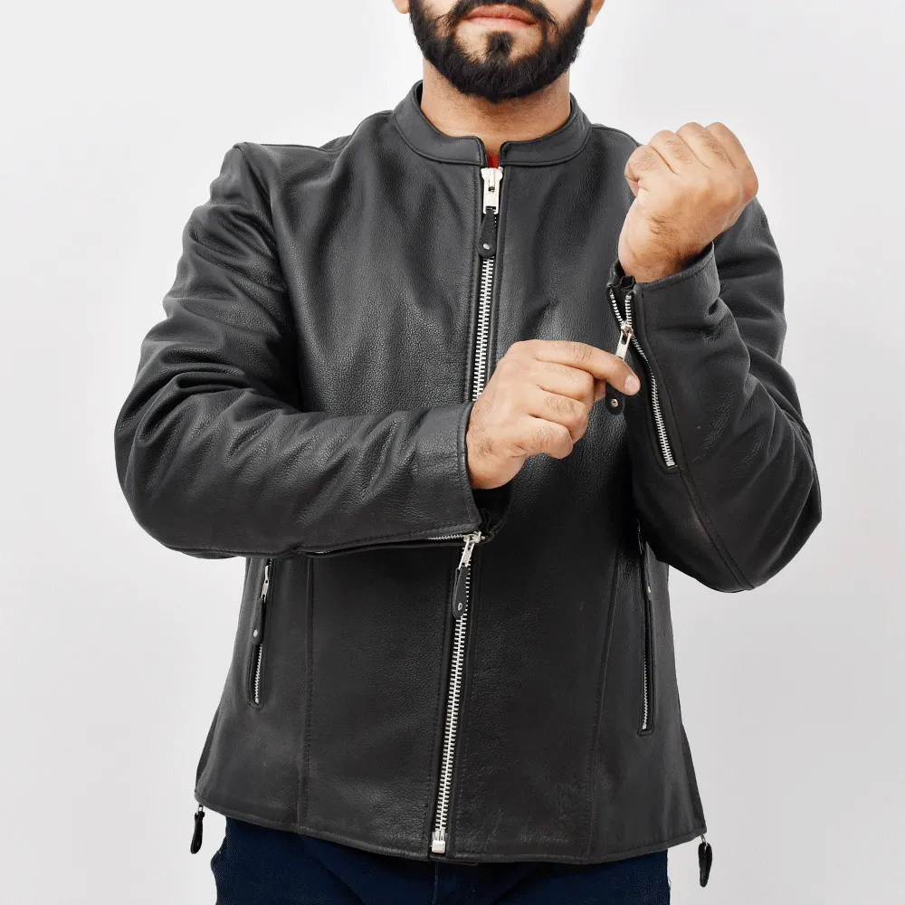 DAREDEVIL Café Style Leather Jacket