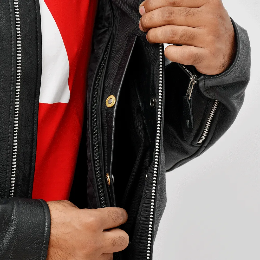 DAREDEVIL Café Style Leather Jacket