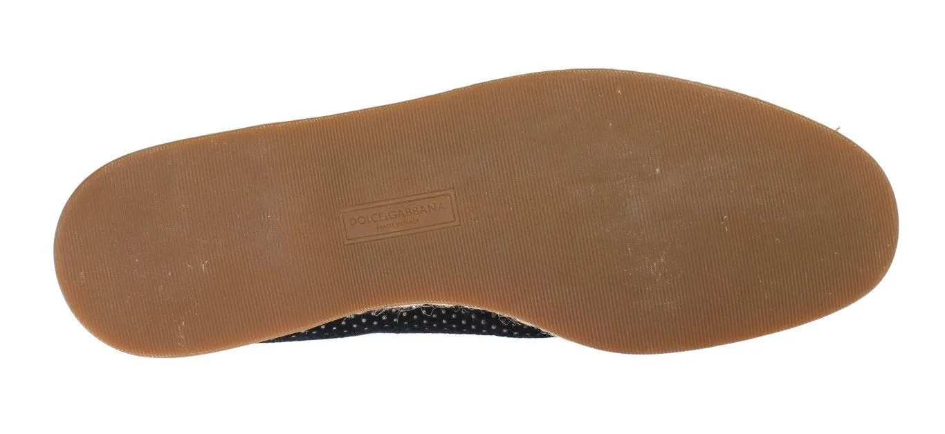 Dark Blue Leather Breathable Loafers