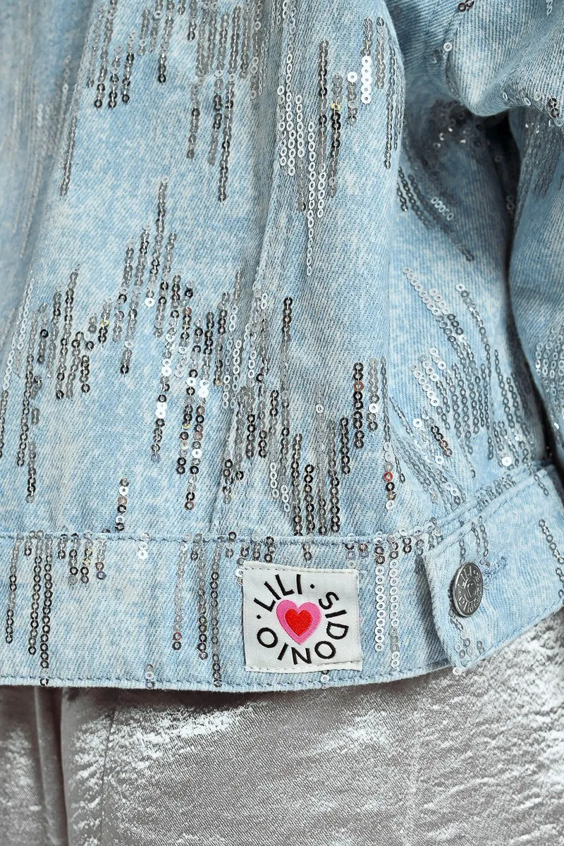 DENIM AND SEQUIN JACKET