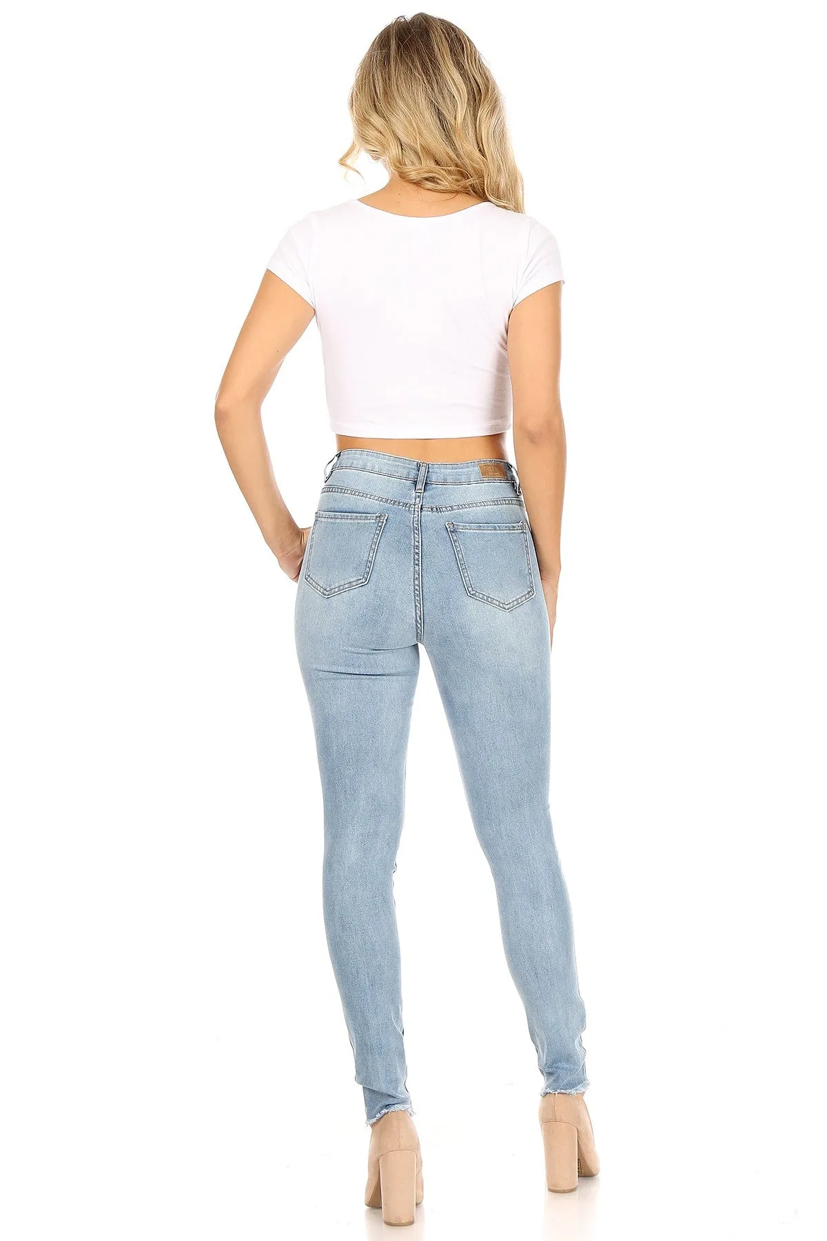 Denim Skinny Ripped Jeans