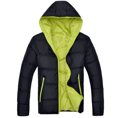 DIMUSI Men Winter Jacket Fashion Hooded Thermal Down Cotton Parkas Male Casual Hoodies Windbreaker Warm Coats 5XL,YA696