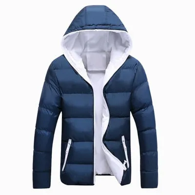 DIMUSI Men Winter Jacket Fashion Hooded Thermal Down Cotton Parkas Male Casual Hoodies Windbreaker Warm Coats 5XL,YA696