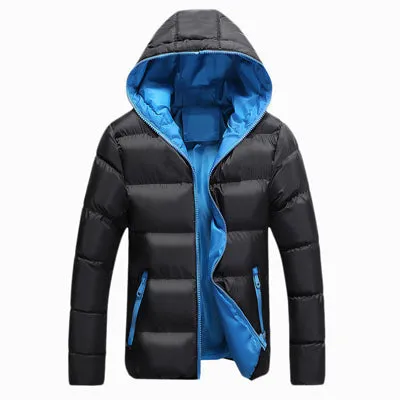 DIMUSI Men Winter Jacket Fashion Hooded Thermal Down Cotton Parkas Male Casual Hoodies Windbreaker Warm Coats 5XL,YA696