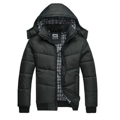 DIMUSI Men's Winter Men Jackets New Arrival Male Cotton Thick Warm Parkas Casual Outwear Windbreaker Mens Hoodies 4XL ,YA294