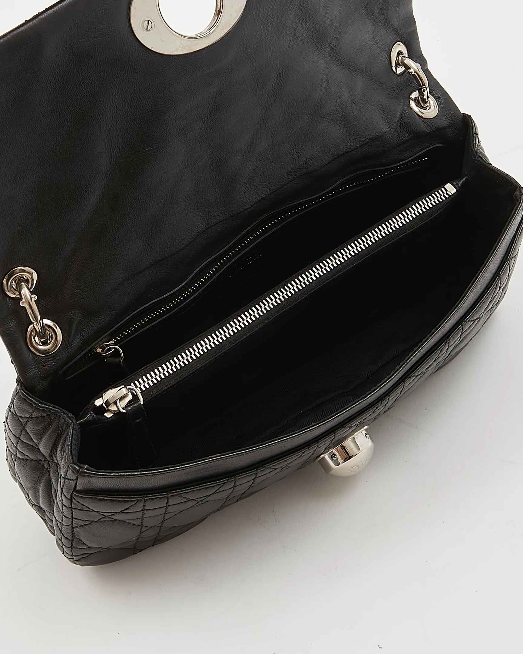 Dior Black Cannage Small Rendezvous Flap Chain Shoulder Bag