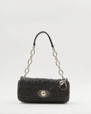 Dior Black Cannage Small Rendezvous Flap Chain Shoulder Bag