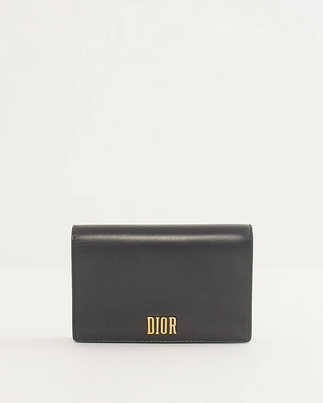 Dior Black Leather DiorAddict Wallet on Chain Bag