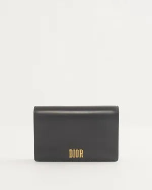 Dior Black Leather DiorAddict Wallet on Chain Bag