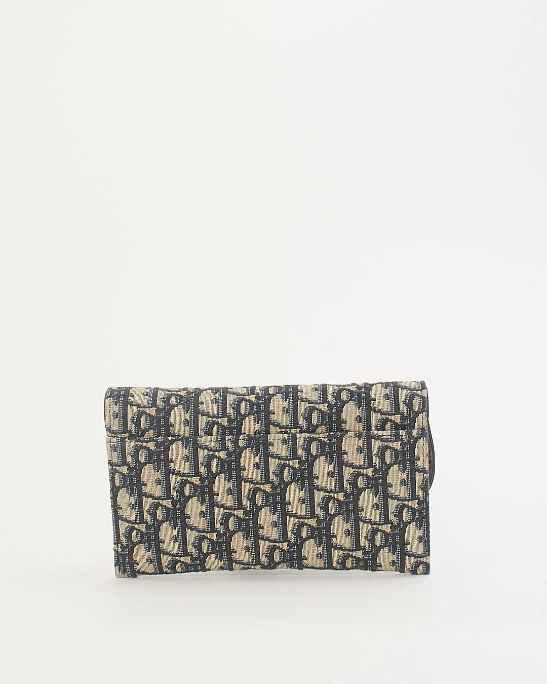 Dior Blue Oblique Canvas Wallet on Chain with Pochette