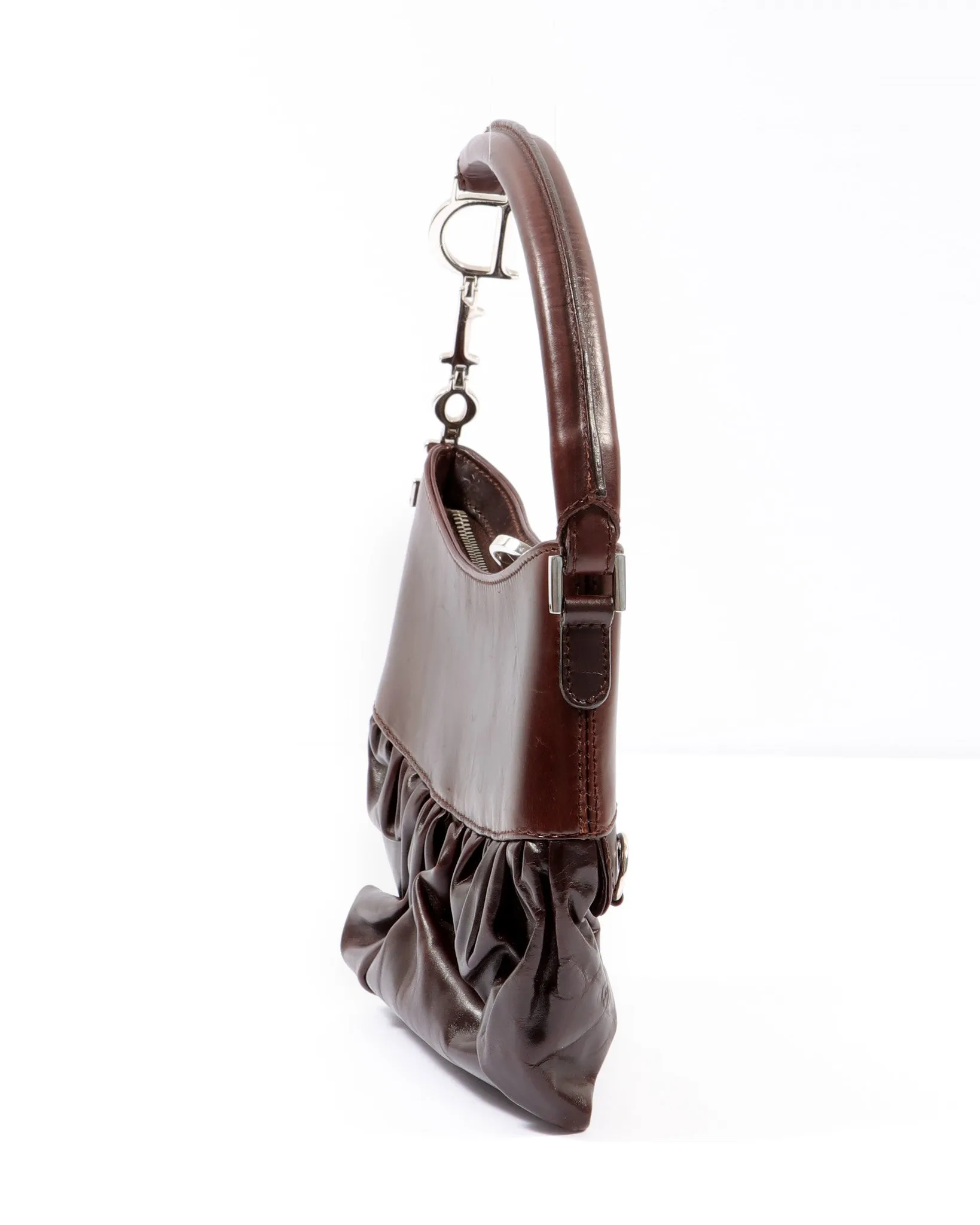 Dior Brown Leather Corset Shoulder Bag